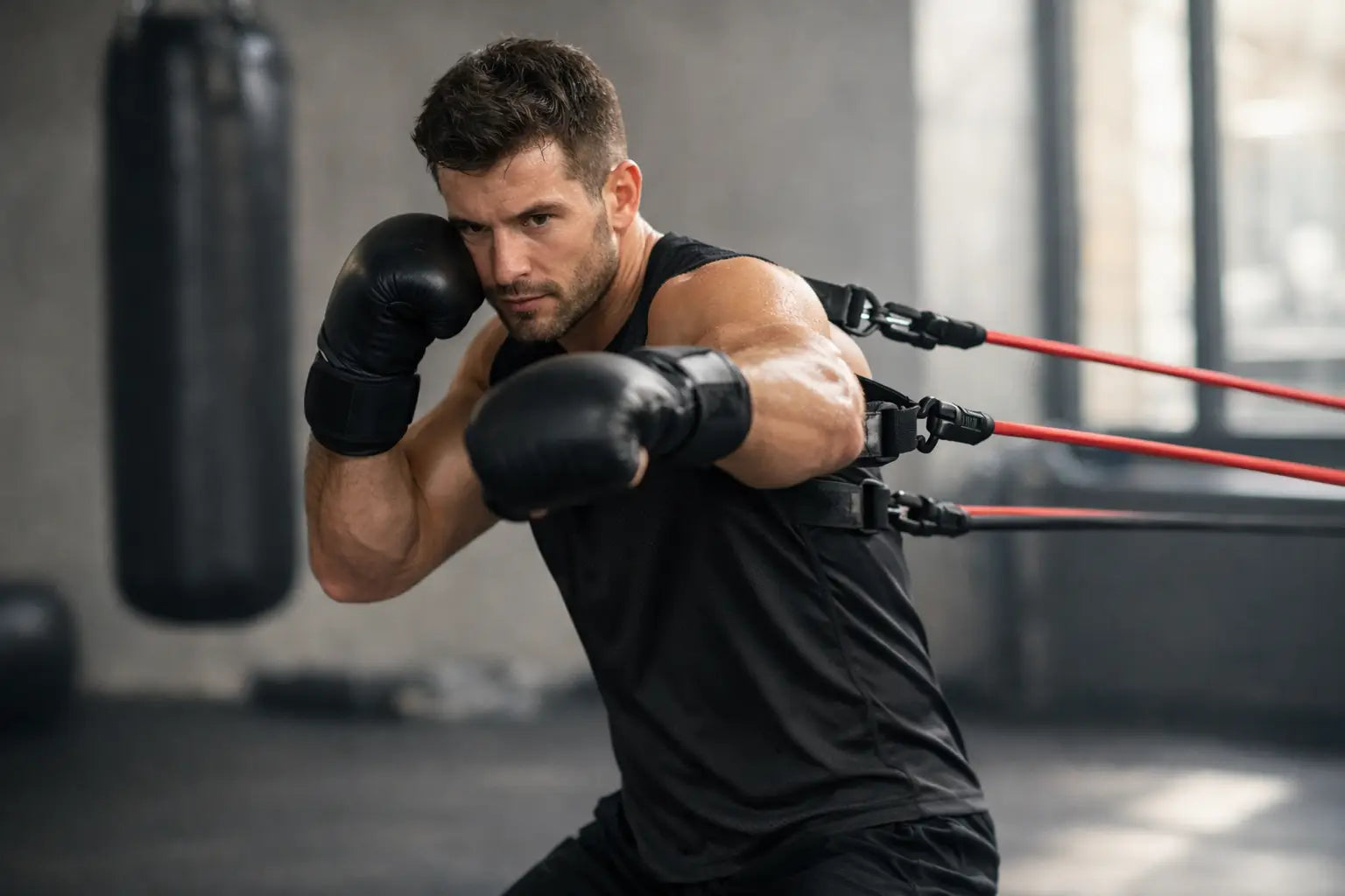 Shadow Boxing With Resistance Bands