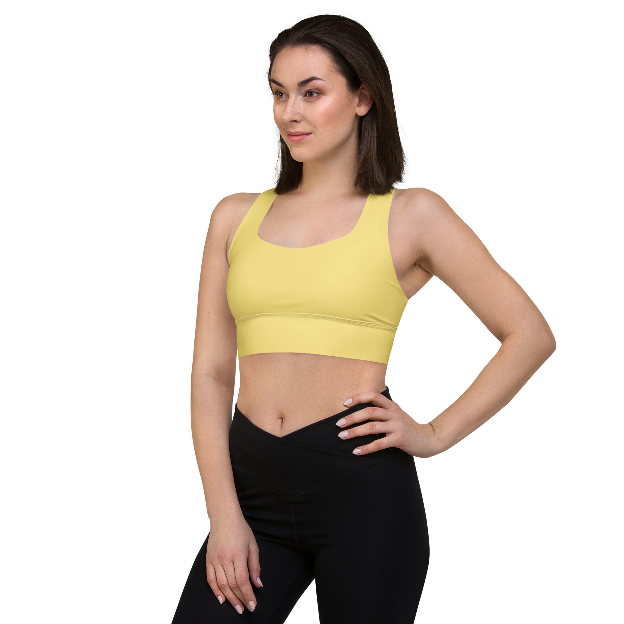 Longline Honey Gold Sports Bra – Bold Support & Style