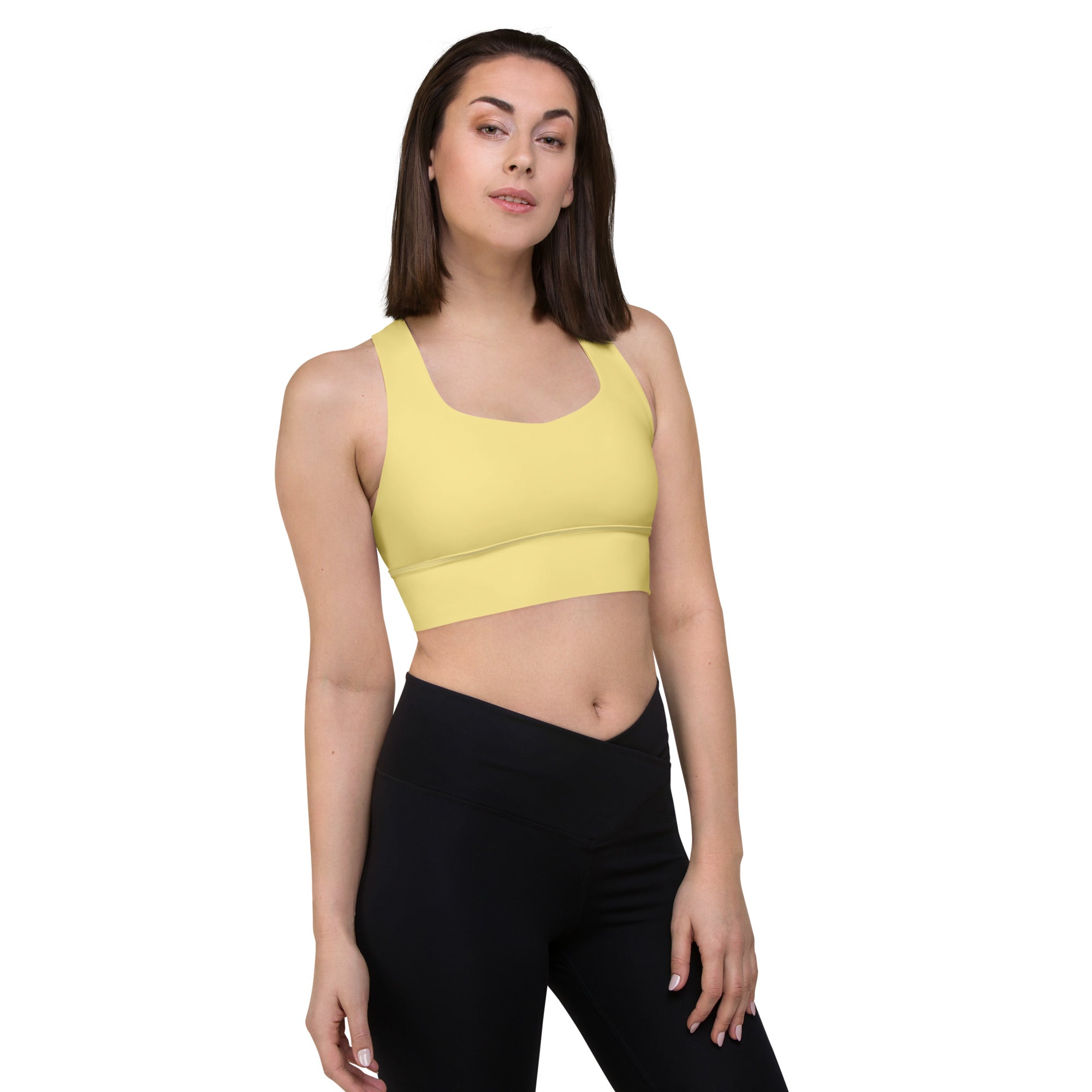 Longline Honey Gold Sports Bra – Bold Support & Style